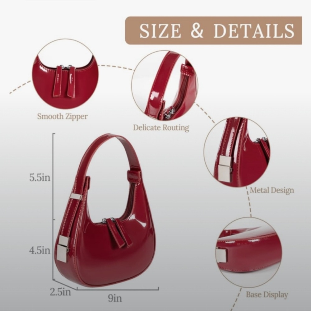 Elegant Red Women's Bag - Picture 4 of 9